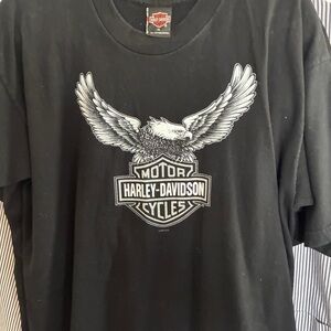 Vintage Harley-Davidson XL Black Tee with Eagle Emblem Honolulu, HI dealership.